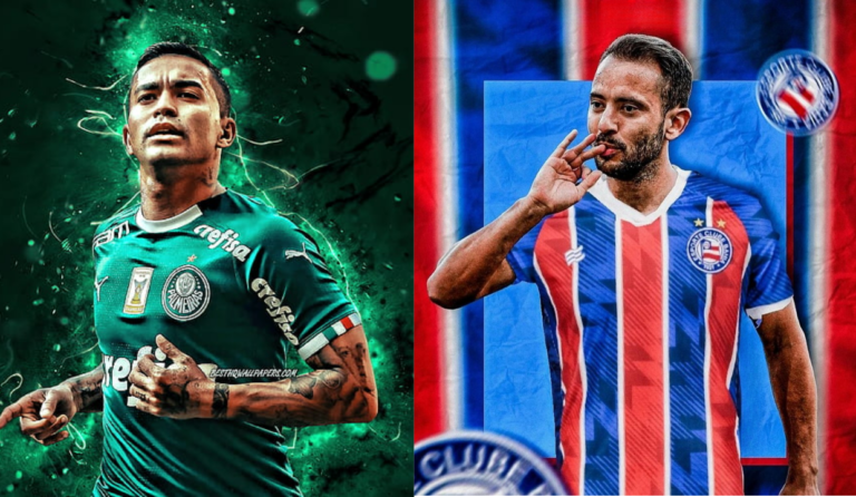 Dudu jogador do Palmeiras e Everton Ribeiro jogador do Bahia